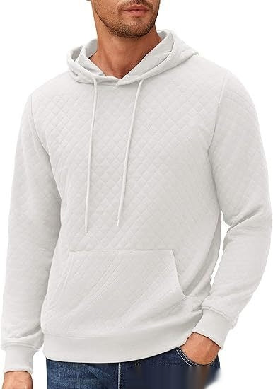 Men's Hooded Long-sleeved Sweater Quilted