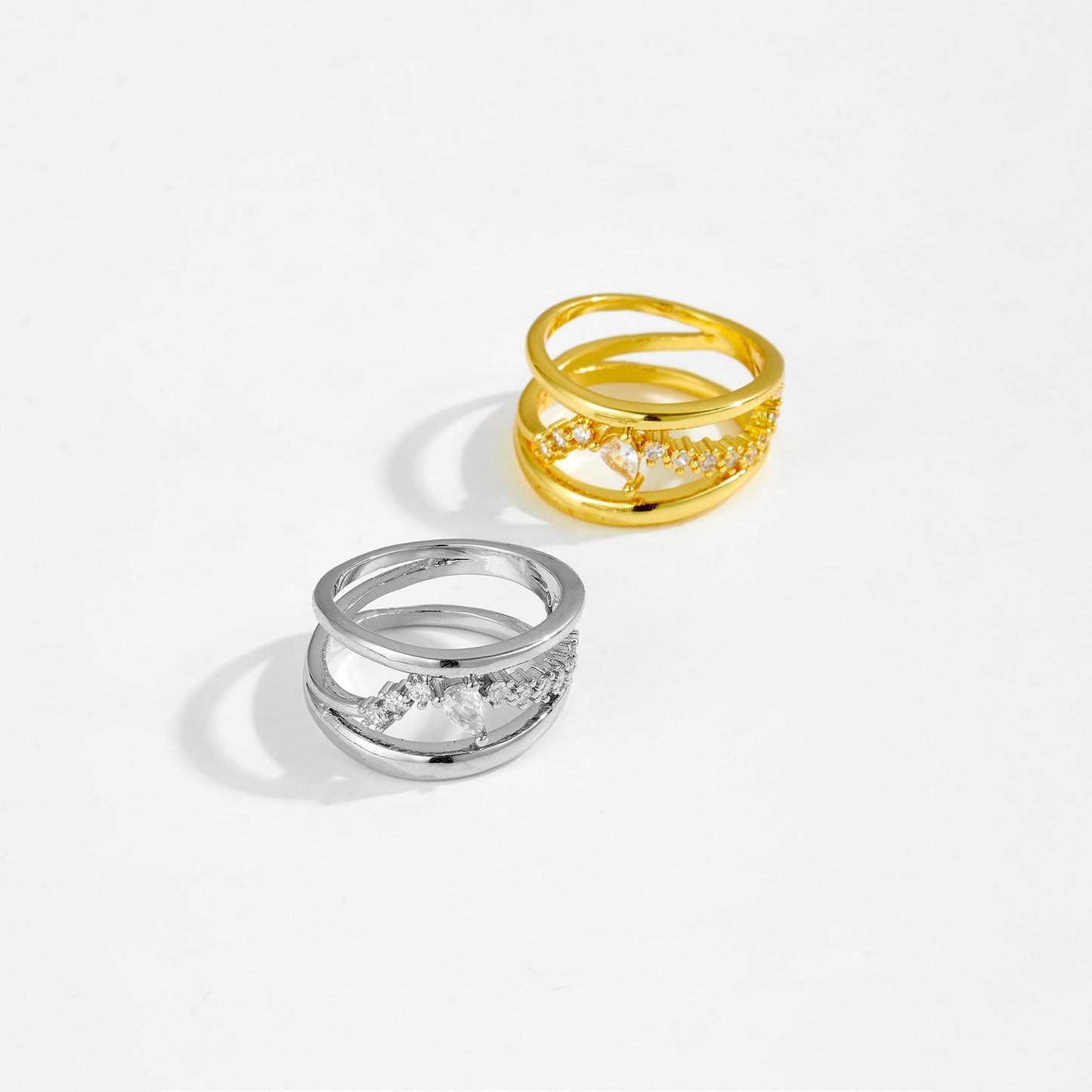 Irregular Design Double-layer Ring