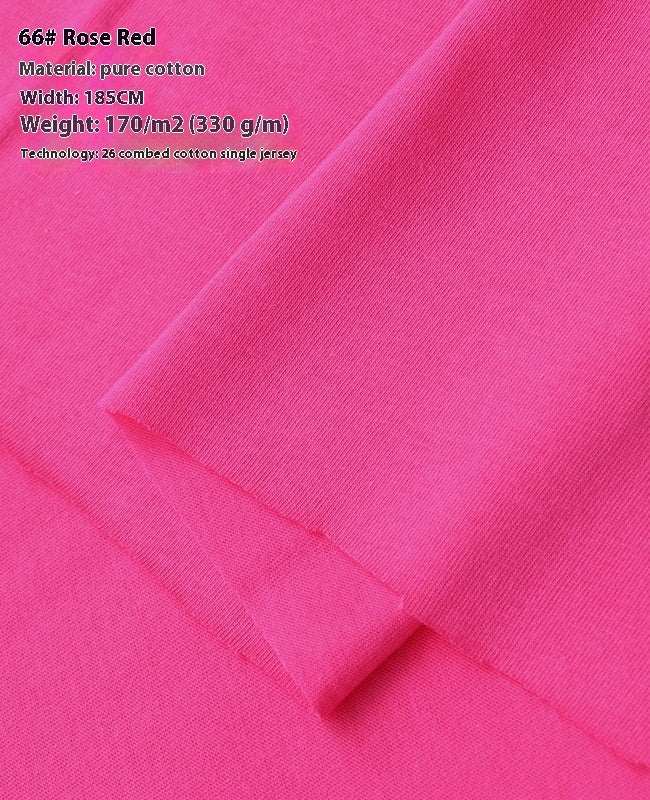 Summer Xinjiang Cotton Knitted Plain Cloth Doll Clothes Short-sleeved T-shirt Thin Jersey Spring Flower Bed Cover