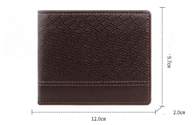 Men's Fashion Large Capacity Embossed Snake Pattern Wallet