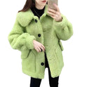 Thickened Warm Leather Plush Top Autumn And Winter New Korean Style Loose Short Coat Women