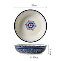 Ceramic Tableware Pastoral Style Home Plate Dinner Plate