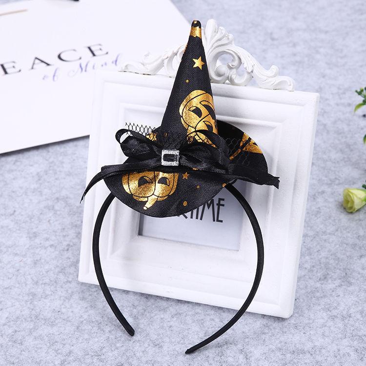 Halloween Witch Hat Headband Holiday Children Props Party Hair Accessories