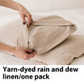 Ins Style Solid Color Linen Pillowcase Rectangular Envelope One-pair Package Thick Plain Pillow Case One Piece Dropshipping