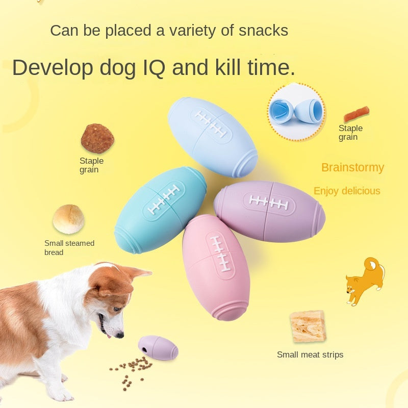 Silicone Toys For Pets Toys To Relieve Boredom For Dogs Bite Resistant Rugby Food Leaks