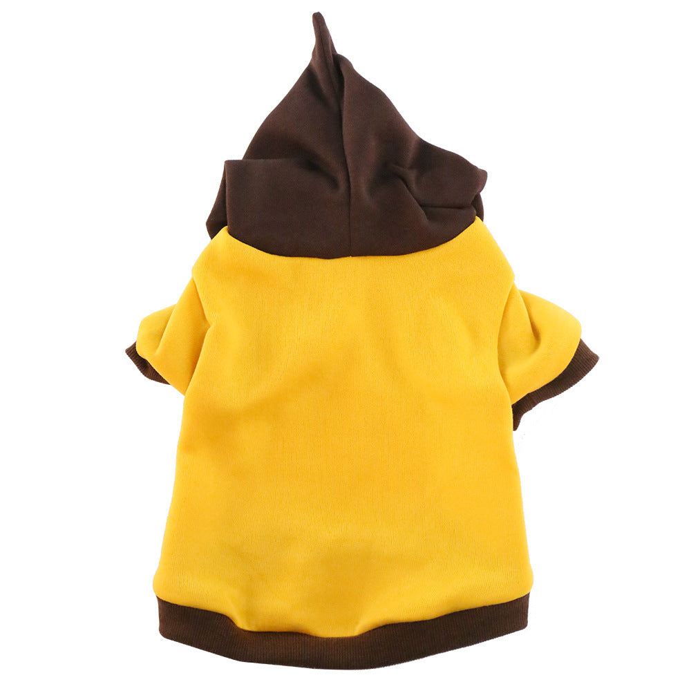 Pet Clothes Dog Fleece Padded Coat Hooded Sweater