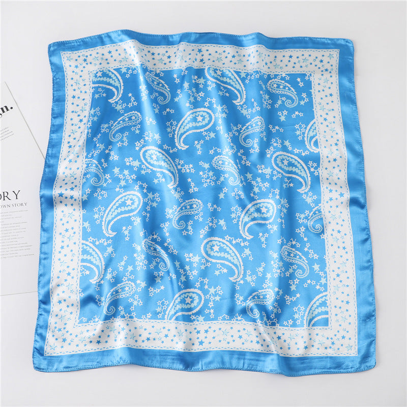 Women's New Small Square Retro Cashew Professional Scarf