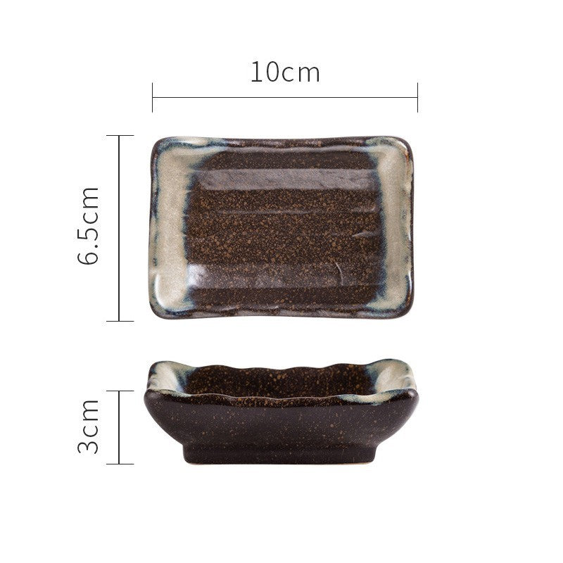 Japanese Ceramic Sauce Seasoning Household Flat Plate