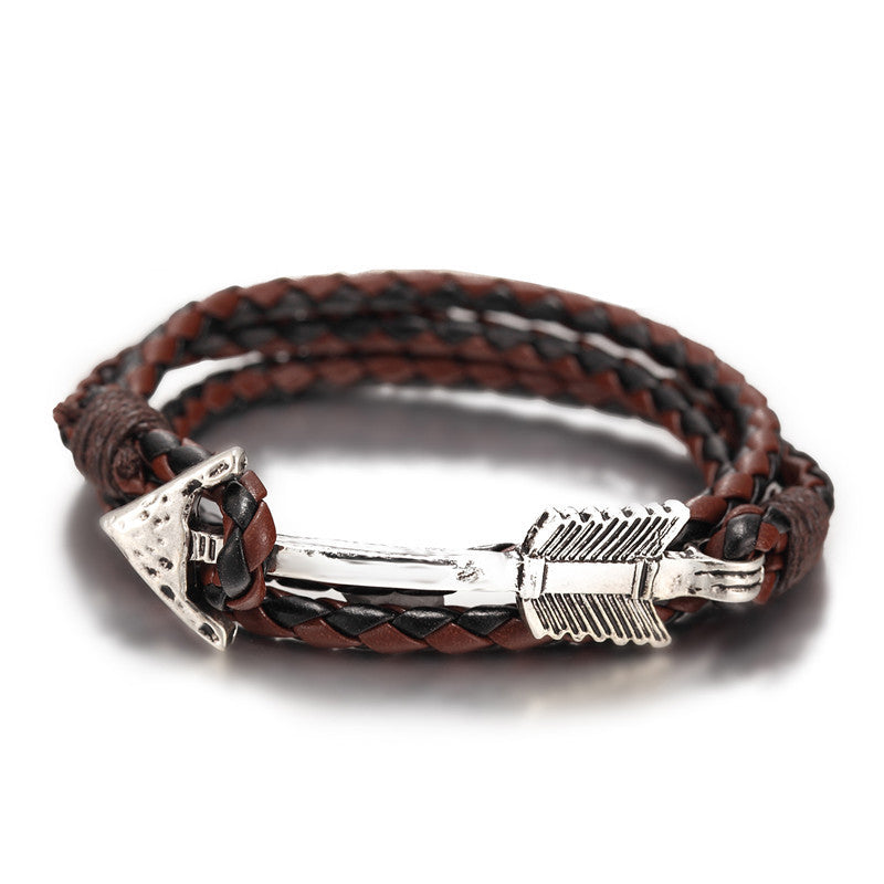 Retro Men's Multi-layer Hand Weaving Bracelet