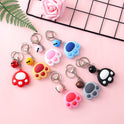 Cute Claw Series Bell Key Soft Rubber Car Pendant Female