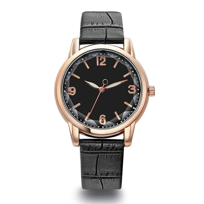 Women's Two-tone Dial Belt Quartz Watch