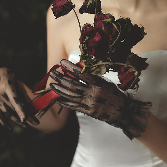 Korean Style White Lace Flower Gloves