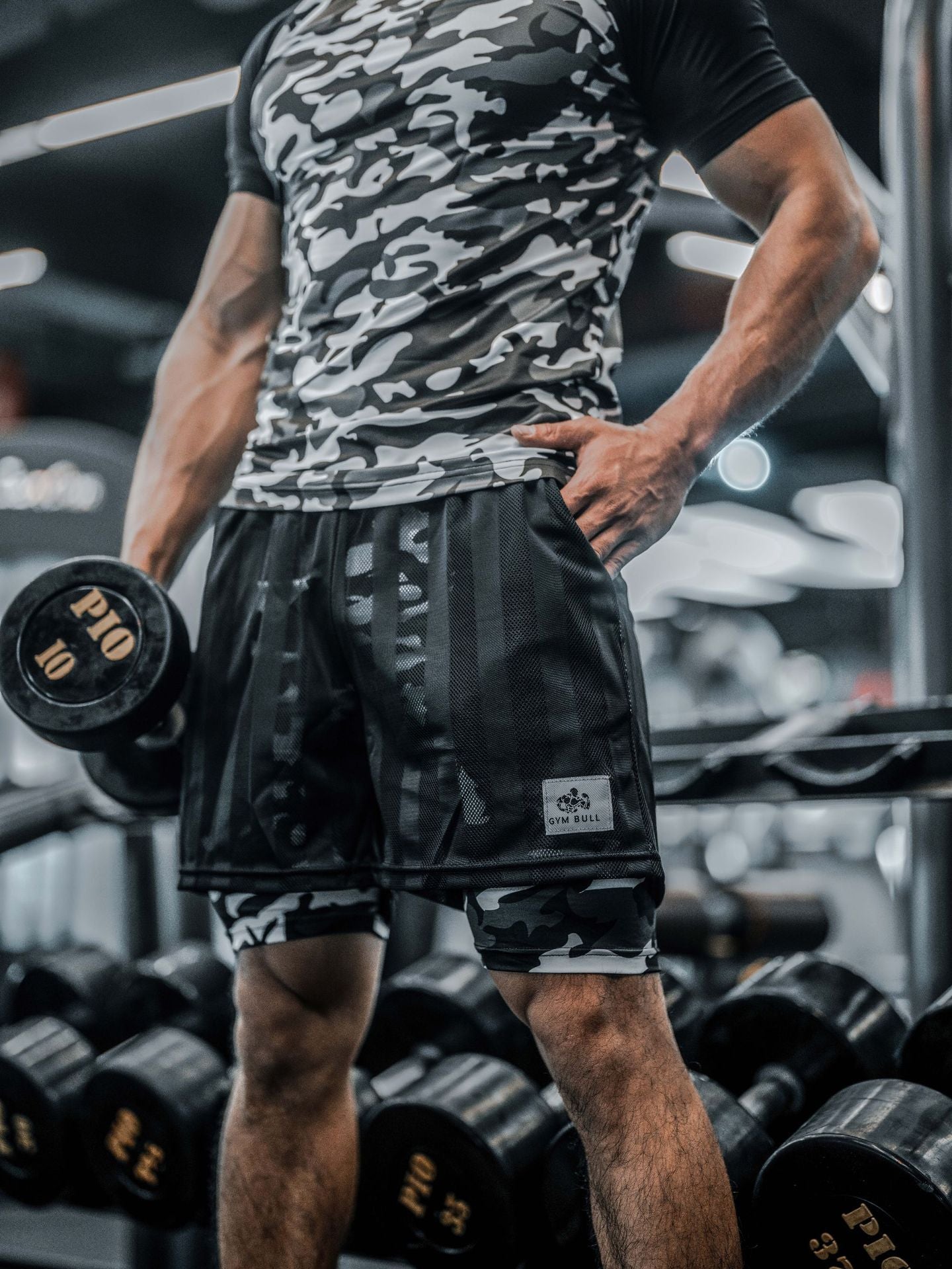 Men's Double-layer Anti-exposure Fitness Shorts