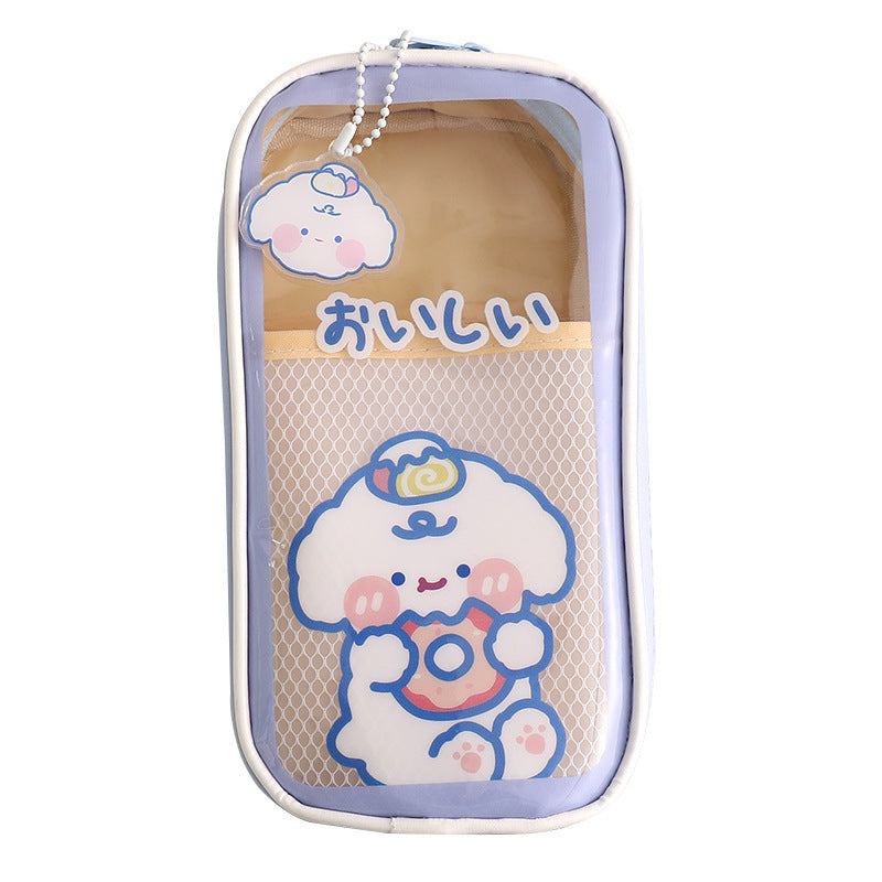 Cartoon Stationery Large Capacity Transparent And Cute Student Pencil Case Stationery Box