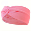 Pure Color And Knotted Hair Band Elastic Wide Hair Band Non-slip Headband, Suitable For Gym Sports Yoga