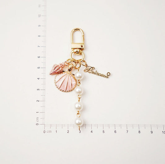 Lovely Pearl Shell Conch Key Chain Pendant