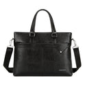 Men's Business Horizontal Leather Briefcase Handbag