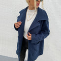 Double-faced Fleece Large Slot Pocket Mid-length Coat