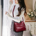 Messenger Bag Shoulder Washed Soft Leather Middle-aged And Elderly Versatile