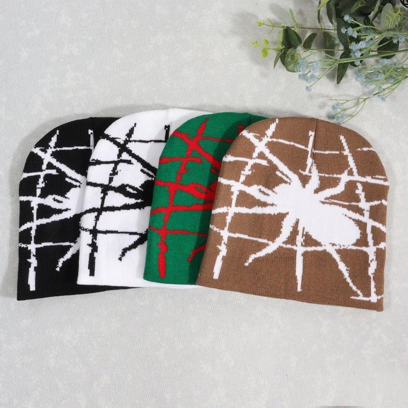 Spider Web Y2g Trendy Pullover Knitted Hat