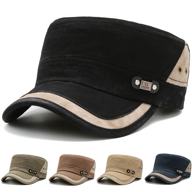 Casual Flat Hat Men's Youth Spring And Autumn Outdoor Casual Sun-proof Versatile Male Hat Short Brim