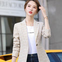 Korean Style British Casual Plaid Short Suit