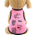 Cartoon Pet Vest Teddy Puppy Dog Clothes