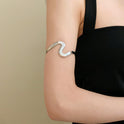 Wave Metal Open-ended Minimalist Design Twisted Armband Bracelet Cold Wind