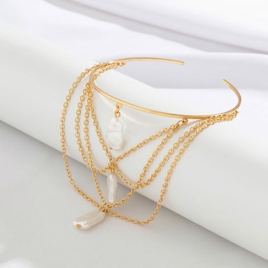 Sequin Tassel Opening Armband Women