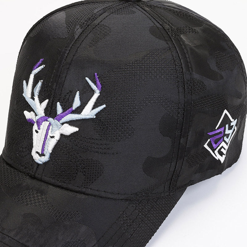 Embroidery Hat Elk Peaked Cap