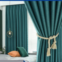 Thickening Double-sided Linen High Shading Jacquard Curtain