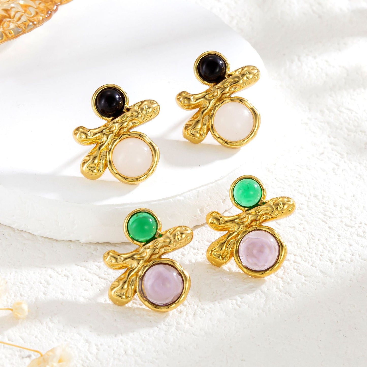 Fashion Retro Court Irregular Texture Tree Branch Ear Studs