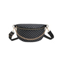 Metal Chain Shoulder Messenger Bag Full Printed Plaid Women