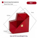 Simple Heart-shaped Diamond Surface Jewelry Storage Packaging Box