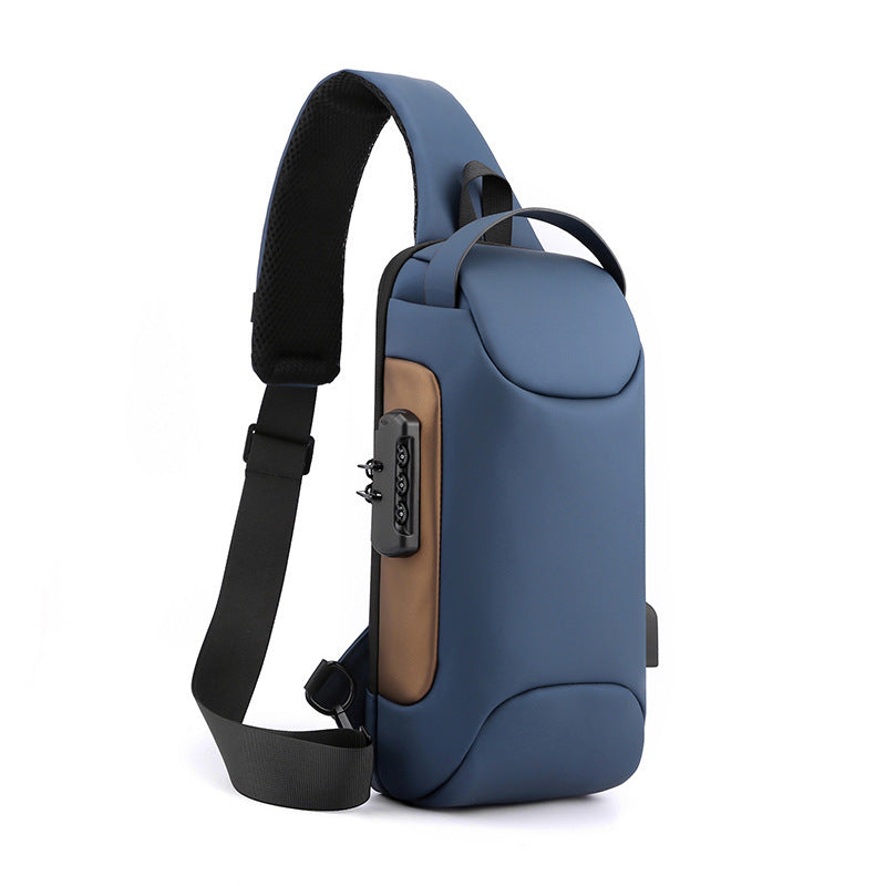 USB Charging Business Shoulder Chest Bag