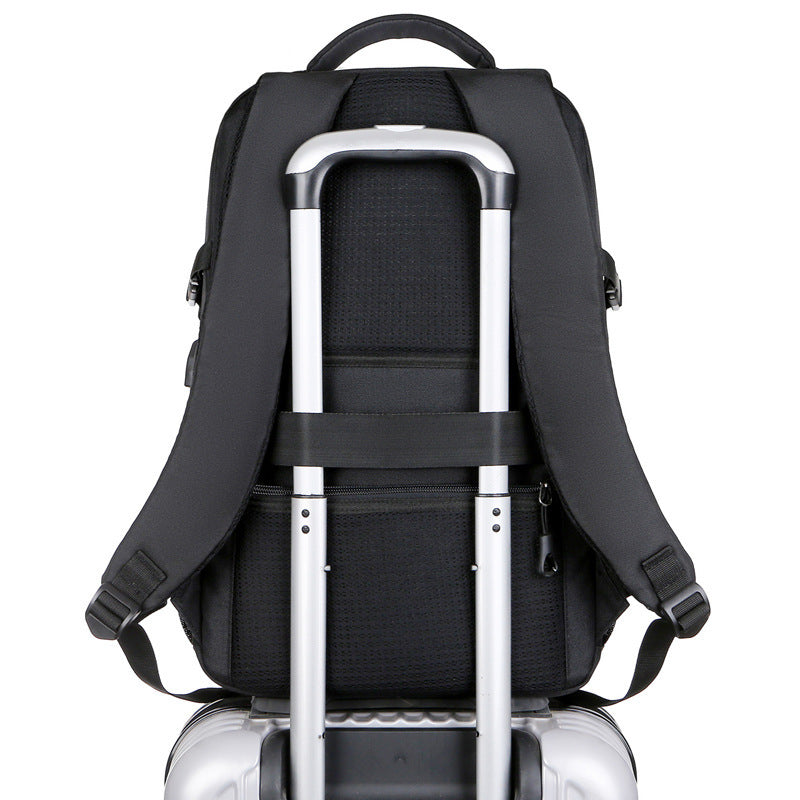 Fashion Men's Black Double-shoulder Backpack