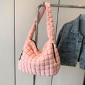 Women's Fashion Shoulder Crossbody Large Capacity Handbag Pleated Cloud Bag