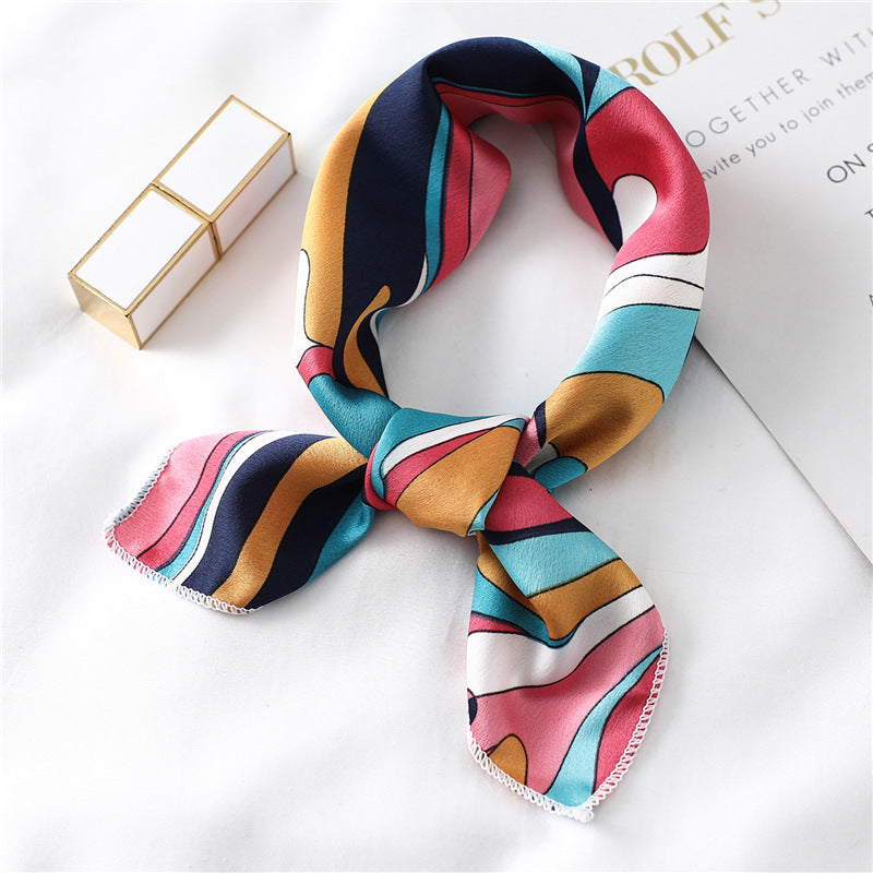 Silk Scarf Women's Decorative  All-match