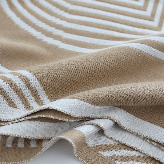 Nordic INS Geometric Simple And Light Luxury Style Knitted Blanket