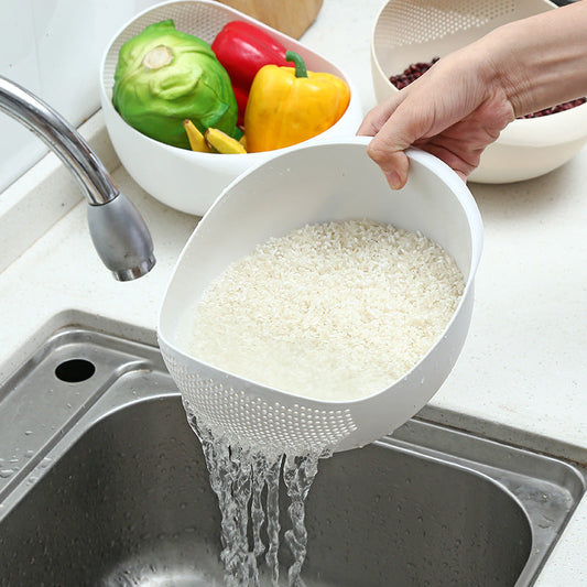 Kitchen Supplies Household Basin Plastic Fruit And Vegetable Draining Basket