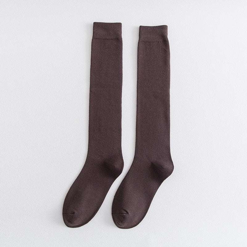 Black Long Socks Knee-length Sweat-absorbent Breathable