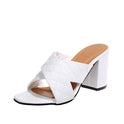 European And American Simple And Fashionable Thick-heeled Sandals