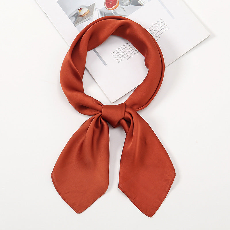 Simple And Versatile Satin Plain Handkerchief