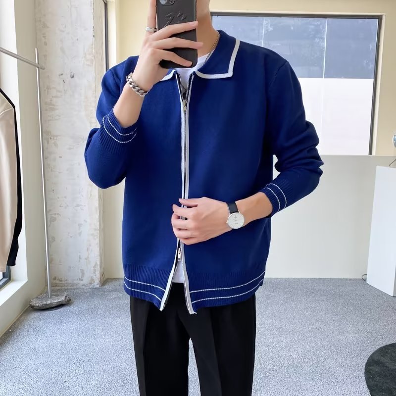 Fashion Personality Men's Thermal Sweater Coat