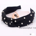 Women's Headband Broad-sided Fashion Nail Pearl