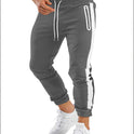 Men's Trendy Latest Running Fitness Side Contrast Color Velcro Sports Trousers