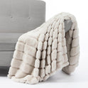 Soft Plush Striped Home Decorative Sofa Small Blanket