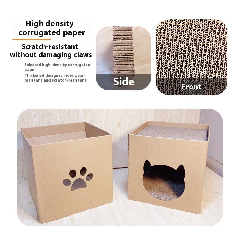 Cat Scratch Board Vertical Corrugated Paper Nest Wear-resistant No Chipping