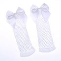 Female Lace-up Bow Fishnet Socks