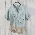 Summer Men's Shirts National Trendy Style Three Breasted